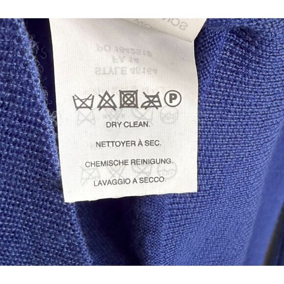 J.Crew Womens Blue V-Neck 100% Merino Wool Sweater Lightweight Cozy Cottagecore - Picture 10 of 10